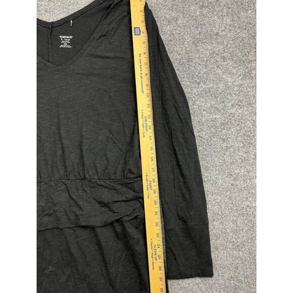 Toad & Co Dress Women's X-Large Black Long Sleeve Double V Neck Straight Stretch - Picture 5 of 8